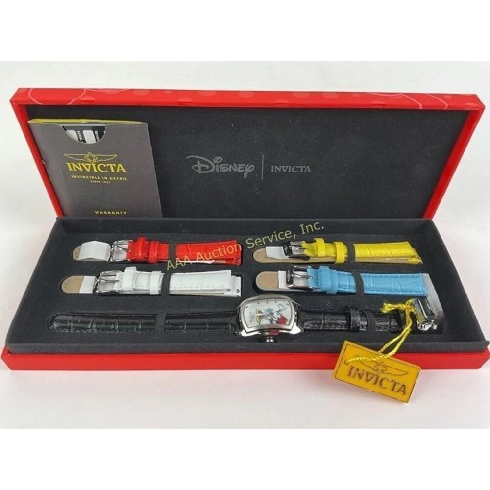 New Disney Invicta Minnie Mouse Women’s Watch Set – 5 Interchangeable Bands